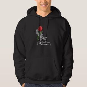 Silver Gray Ribbon Butterfly Tulip Parkinson's Awa Hoodie