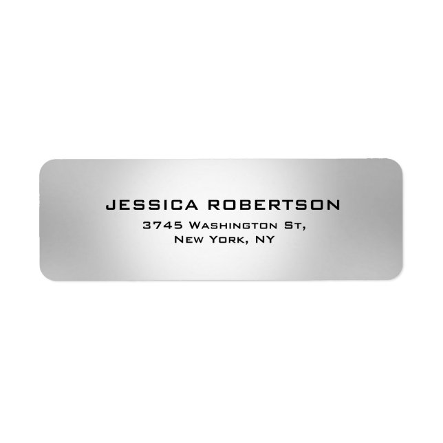 Silver Gray Schlicht Elegant Modernes Design (Vorne)
