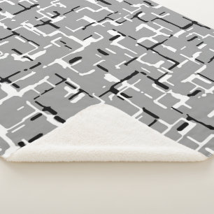 Silver Gray Schwarz-weiß Sherpadecke