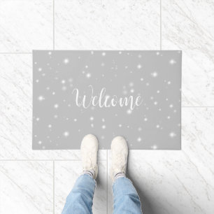 Silver Gray Starlight Fußmatte