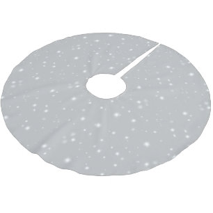 Silver Gray Starlight Polyester Weihnachtsbaumdecke