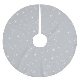 Silver Gray Starlight Polyester Weihnachtsbaumdecke