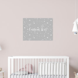Silver Gray Starlight Poster