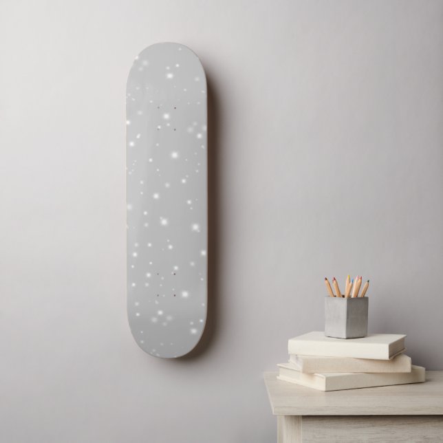 Silver Gray Starlight Skateboard (Wandkunst)