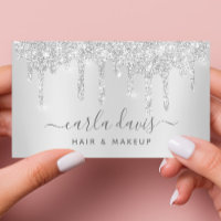 Silver Gray Tropfens Sparkle Lash Salon Makeup Art