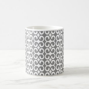 Silver Gray Unique Muster Kaffeetasse