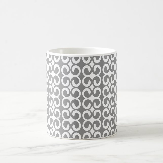 Silver Gray Unique Muster Kaffeetasse (Mittel)