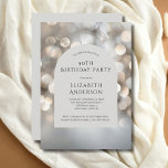 Silver Gray Watercolor Bokeh Arch 50. Geburtstag Einladung<br><div class="desc">Silver Graue Buch Hintergrund auf dieser Arch-Einladung für seine/ihre 50. Geburtstagsfeier. Die gesamte Vorlage kann für jedes Jahr bearbeitet werden,  sodass Sie Ihre eigenen Informationen hinzufügen können.</div>