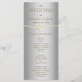 Silver Gray Wedding Programm