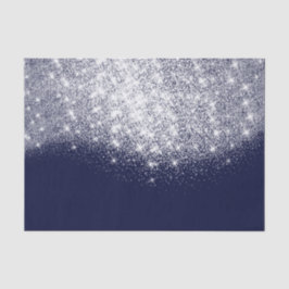 Silver Gray White Metallic Glitzer Blue Navy Seidenpapier