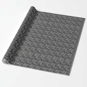 Silver Gray Zebra Stripes Muster Geschenkpapier