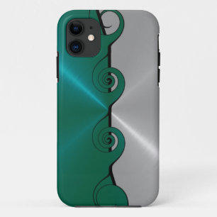 Silver Green Stainless Metallic Swirl Muster title_seo2