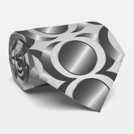 Silver Grey Circle Metallic Look Tree Röcke Krawatte