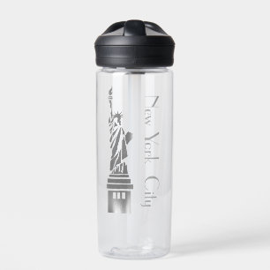 Silver Grunge Statue of Liberty Trinkflasche