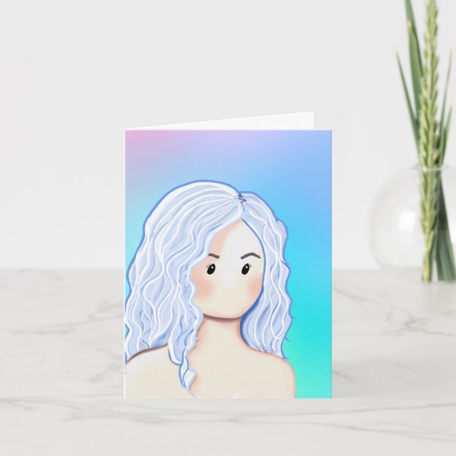 Silver Hair Beauty Danke Karte (Vorderseite)