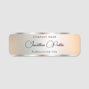 Silver Handwriting von Skriptvorlagen für Imitate Namensschild