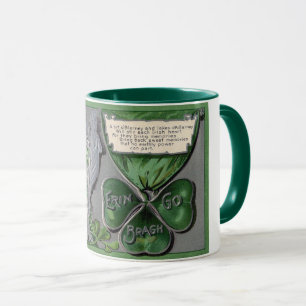 Silver Harp, Kleeblatt, St. Patrick's Day, Vintag Tasse