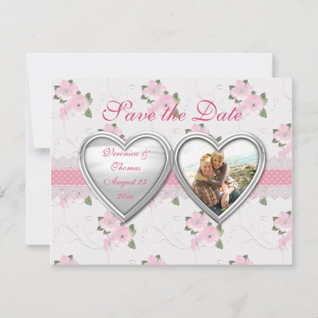 Silver Hearts Save the Date (Vorderseite)