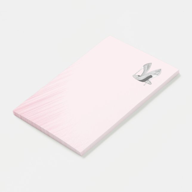 Silver Heelses Pink Post-it Klebezettel (angewinkelt)