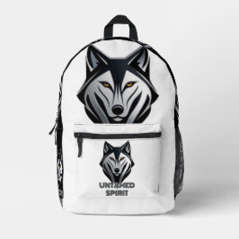 Silver Highlights auf einer dunklen Abstrakten Wol Bedruckter Rucksack