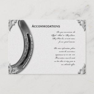 Silver Horseshoe auf der Weißen Hochzeit Begleitkarte