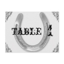 Silver Horseshoe auf der White Wedding Tischnummer