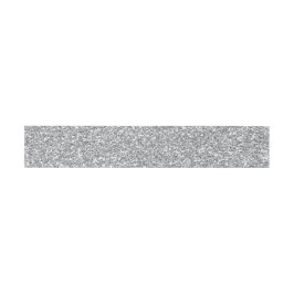 Silver Imitats Glitzer Bauchband Einladungsbanderole