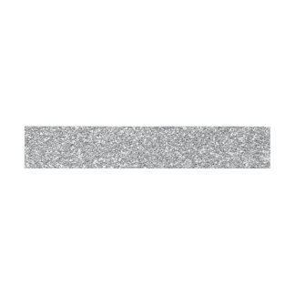 Silver Imitats Glitzer Bauchband Einladungsbanderole