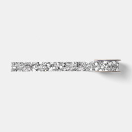 Silver Imitats Glitzer Ribbon - ALLE OPTIONEN Satinband