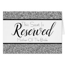 Silver Imitats Glitzer Sitzplatzschild