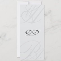 Silver Infinity Hand Clasp Couple Monogram Wedding
