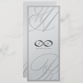 Silver Infinity Hand Clasp Wedding Einladung 2