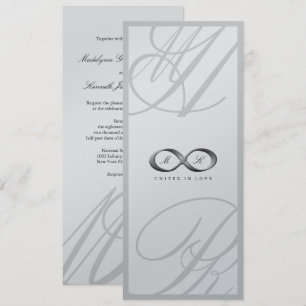 Silver Infinity Hand Clasp Wedding Einladung 2