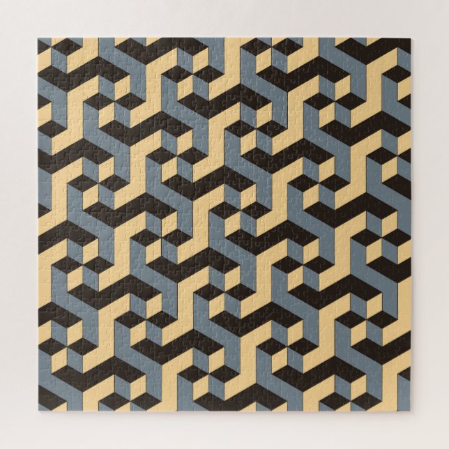 Silver Ivory Geometric Complex Tile (Vertikal)