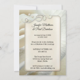 Silver Ivory Rose Post Hochzeit Empfang nur Einladung