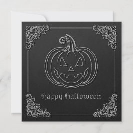Silver Jack O' Lantern Halloween Einladung
