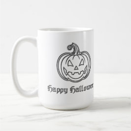 Silver Jack O' Lantern Halloween Kaffeetasse