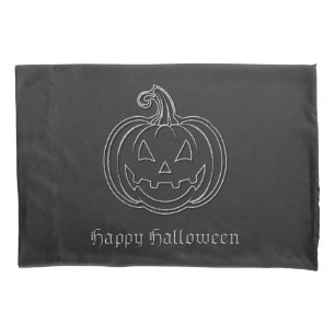Silver Jack O' Lantern Halloween Kissenbezug