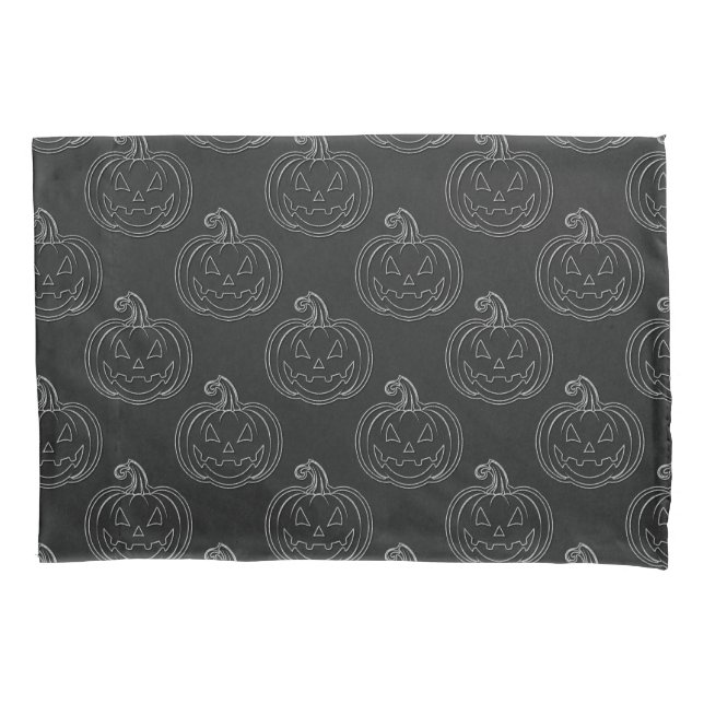 Silver Jack O' Lantern Halloween Kissenbezug (Vorderseite)
