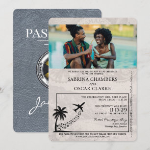 Silver Jamaica Passport Faire-part de mariage