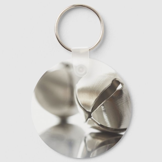 Silver Jingle Bells Schlüsselanhänger (Vorderseite)