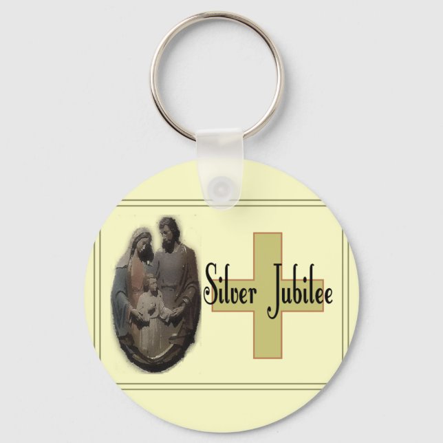 Silver Jubilee Geschenke für Nonnen Schlüsselanhänger (Vorderseite)