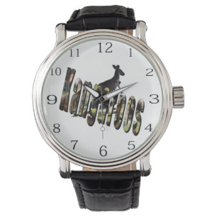 Silver Kangaroo und Kangaroos-Logo, Armbanduhr