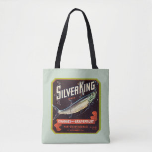 Silver King Brand Orange und Grapefruit Label Tasche