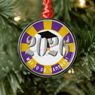 Silver-Klasse des Abschlusses 2026 Ornament Aus Metall