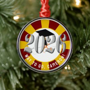 Silver-Klasse des Abschlusses 2026 Ornament Aus Metall