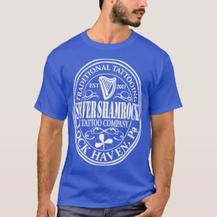 Silver Kleeblatt Tattoo Company Mono White Stout L T-Shirt