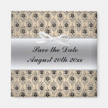 Silver Label und Damask speichern den Datums-Magne