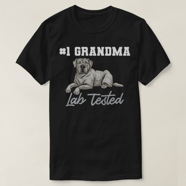 Silver Labrador Retriever Oma Silver Labrador Test T-Shirt (Design vorne)