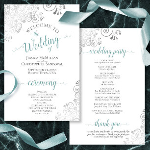 Silver Lace Aquamarin auf dem White Budget Hochzei